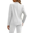 thumbnail image 6 of nerohusy Womens Blazer Cardigans Lightweight Long Sleeve Open Front Cardigans Notch Lapel Casual Work Office Suit Jackets with Fake Pocket White,XL, 6 of 8