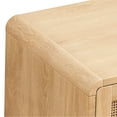 thumbnail image 3 of Durable Particle Board & Wood Arc Corner Rattan Cabinet / Versatile Storage for Various Items, 3 of 3