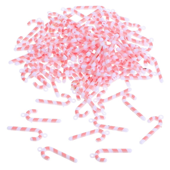 ELAYARD 100Pcs Mini Red Candy Cane Ornaments Decorative Plastic Holiday Decor for Mantel Tree Wreath