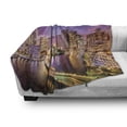 thumbnail image 3 of City Soft Flannel Fleece Blanket, Real Life Image of Miami Florida at Night Downtown Tourism Spots Discovering the World, Cozy Plush for Indoor and Outdoor Use, 70" x 90", Multicolor, by Ambesonne, 3 of 6