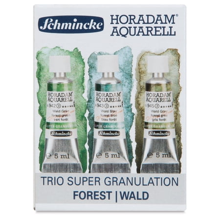 Schmincke Horadam Aquarell Artist Watercolor - Forest, Supergranulation, Set of 3, 5 ml, Tubes