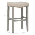 thumbnail image 5 of WestinTrends 29 inch Bar Stool for counter, Kitchen, Dining, with Solidwood Leg (Set of 2), Beige, 5 of 8