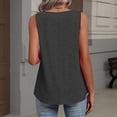 thumbnail image 6 of Women Tank Tops，V Neck Pleated Shirts Sleeveless Women Tops Casual Sleeveless Beach Vacation Clothes For Woman 2026 Gray L, 6 of 8