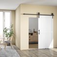 thumbnail image 2 of HOMCOM 42"x84"Sliding Barn Door with Hardware Kit, Waterproof, White, 2 of 10