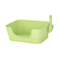 thumbnail image 2 of Bandeja de arena para mascotas con parte abierta, caja de arena antisalpicaduras para gatos, lados altos con cuchara para todo tipo de arena Verde, 2 of 8