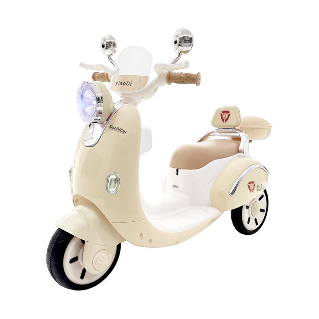 Motocicleta Montable Con Luces, Sonido, Eléctrica Para Niñas cafe