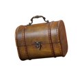 thumbnail image 5 of Milageto Trinket Box Hinged Treasure Chest Ornament Case Wooden Jewelry Box Organizer Brown, 5 of 8