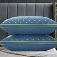 thumbnail image 5 of Djiypn Luxury Hotel Pillows for Sleeping 1 Pack,Bed Pillows Standard Size, Down Alternative Filling, Bed Pillow for Back,Stomach and Side Sleepers(Blue,1 Pack), 5 of 9