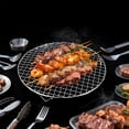thumbnail image 2 of Round Cooling Racks for Cooking and Baking, Durable Reusable Stainless Steel BBQ Campfire Grill Grate with Feet Fits for Air Fryer/Stockpot/Pressure Cooker/Round Cake Pan, 1Pc(Silver3,13.8x13.8"), 2 of 4