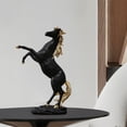 thumbnail image 4 of yuksok Statue de Cheval Européen Figurine Modèle d'Œuvre d'Art Simulation Animal de Collection Résine Noir, 4 of 9