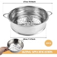 thumbnail image 2 of GFDYREE Stainless Steel Steamer Pot 7.8 Inches Round Cooking Rack Food Steamer Basket Insert for Kitchen Dim Sum Dumplings Bun(20cm), 2 of 7