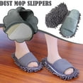 thumbnail image 2 of ZOUBAOQ Generic 1 Pair Washable Microfiber Dust Mop Slippers for Women, Black, Size 35-44, Home Cleaning, Practical, Unisex Adult, 2 of 9