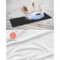 thumbnail image 4 of Black Yoga Towel for Hot Yoga Non Slip, Solid Color Farmhouse Black Yoga Mat Towel Absorbent Yoga Sweat Towels Microfiber Hot Yoga Blanket for Bikram Pilates 26"x70", 4 of 7