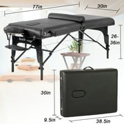 BestMassage 77 Length PU Portable&Folding Beauty/Massage/SPA Dedicated Massage Table,Black