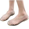 thumbnail image 7 of Ytobaz Flat Sandals for women Jelly Mesh Closed Toe Beach Shoes Slip On Flats Outdoor Poolside Vacation Travel Walking Daily Casual Footwear, 7 of 7