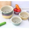 thumbnail image 2 of 2 in 1 Kitchen Colander Set with Bowl Strainer, Double-Layer Plastic Fruits Vegetable Washing Basket, BPA Free Plastic Fruits and Vegetable Washing Basket, Drain Bowls for Cleaning Washing Mixing, 2 of 7