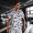 thumbnail image 3 of Wukai Retro Butterfly Print Men's Short-Sleeved Mesh T-Shirt,Quick-Dry Short Sleeve Workout T-Shirt-Medium, 3 of 8