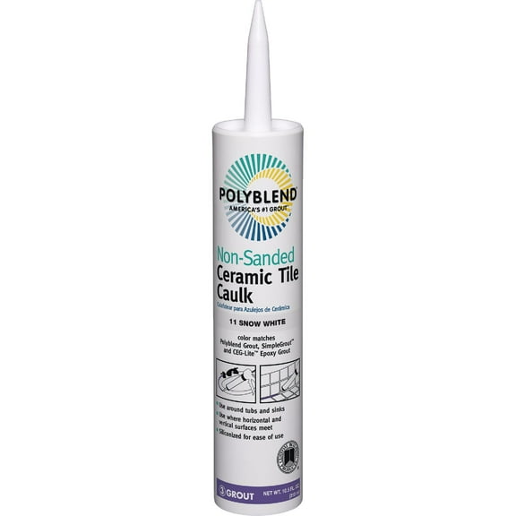 Polyblend Tile Caulk - Sanded White #11 - Multicolor