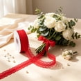 thumbnail image 6 of Dongrere Scalloped Edge Lace Ribbon Hollow Floral Woven Decorative Tape Gift Wrapping for Christmas Wedding Birthday Party Use, 1.2x866 Inch, Red, 6 of 6