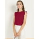 thumbnail image 2 of Blusas Elegante Sin Mangas Vintage De La Década De 1950 Con Volantes Para Oficina De Negocios Para Mujer borgoña M, 2 of 6