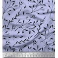 thumbnail image 1 of Soimoi Blue polyester Georgette Fabric European Seeds Leaves Decor Fabric Printed Yard 52 Inch Wide, 1 of 3