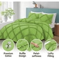 thumbnail image 6 of BedDecor 400TC 100% Egyptian Cotton 3PC Parrot Green King/California King Size Diamond Ruffle Duvet Cover Set, 6 of 8
