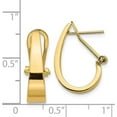 thumbnail image 4 of 14k Yellow Gold Polished J-Hoop Omega Back Post Earrings - 18mm, 4 of 6