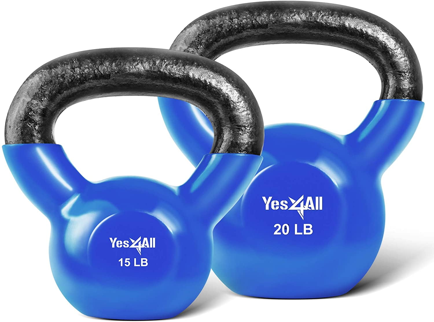5/10 Lbs Vinyl Coated Kettlebell Weight Strength Training *Can use like Dumbbell 