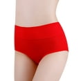 thumbnail image 4 of Sonducket Ropa interior de mujer Bragas de algodón de cintura alta Chica Embarazada Calzoncillos elásticos de color sólido, Rojo, L Prendas para la parte inferior del cuerpo Rojo SG Sonducket AP003573-02, 4 of 6