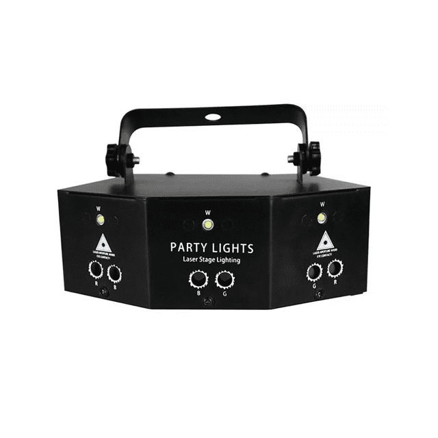 Proyector Láser Belug Luces Rgb Disco Dj Estroboscópico Escenario Negro
