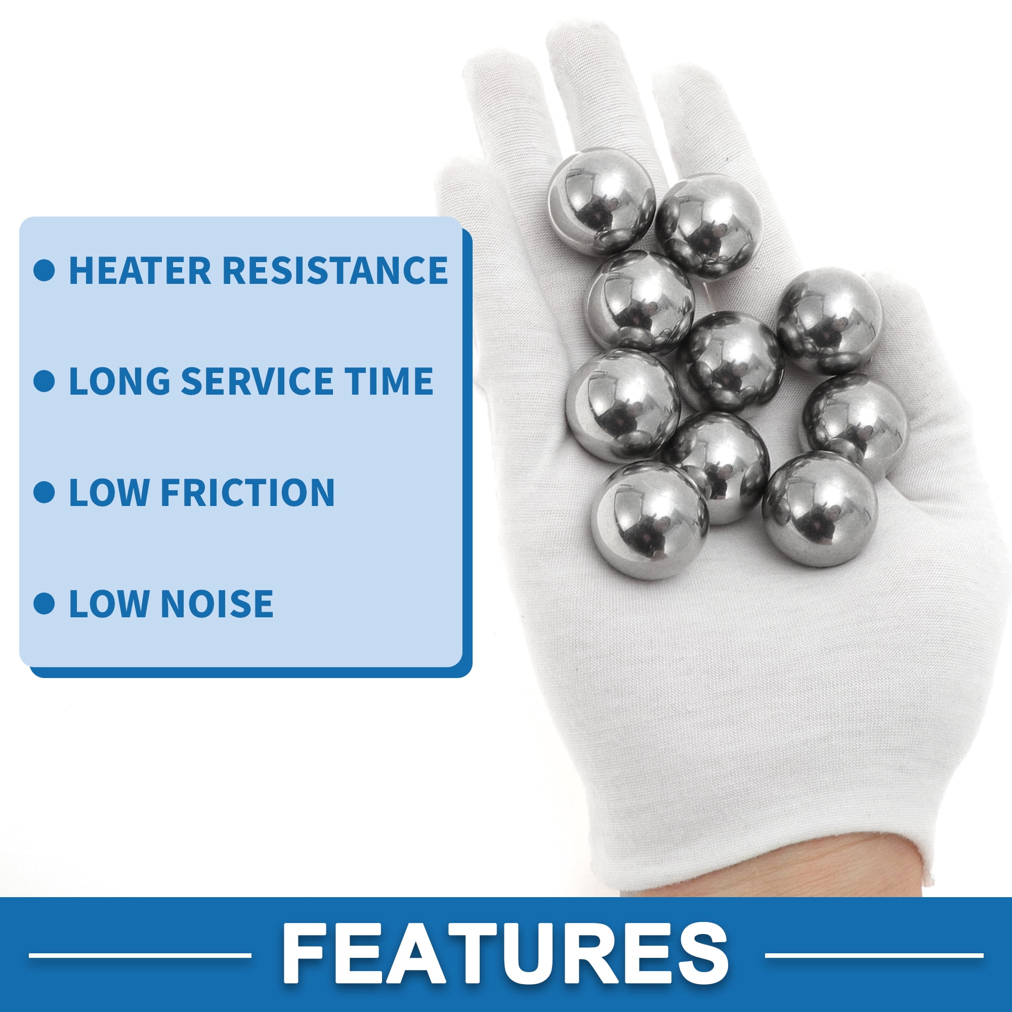Unique Bargains 25.4mm Bearing Ball Bearing Steel G100 Precision Ball Silver Tone 10 Pcs