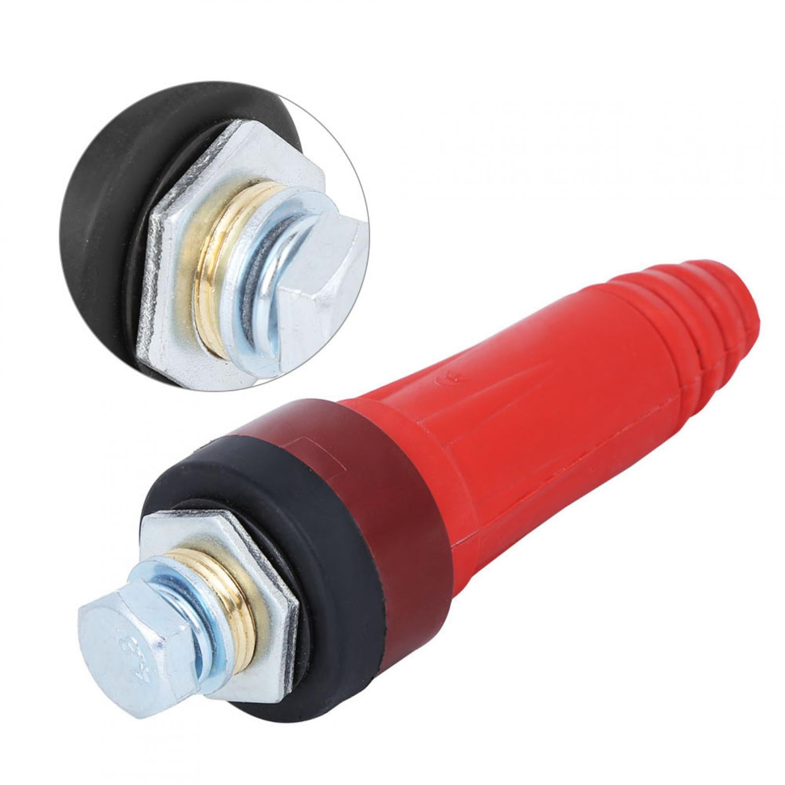 Round Type witth Good Oxidation Resistance for Electric Welding Machine Welding Cable Connectors 5pcs 35-50 Square Quick Connectors Red Cable Joint European Connecting Welding Long 