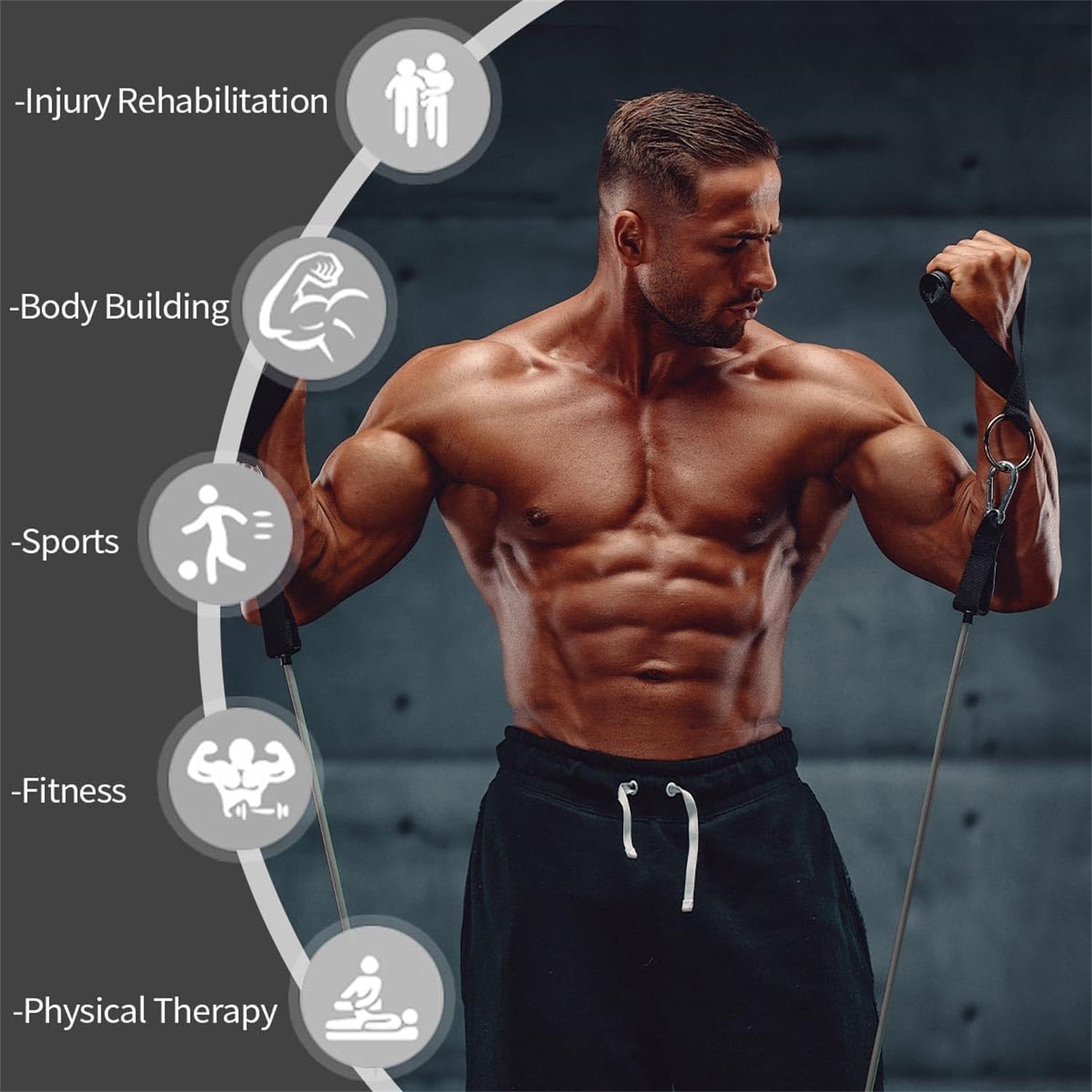 Workout Bands, Resistance Bands for Working Out with Handles for Men and Women, Exercising Bands for Fitness Weights Work Out at Home