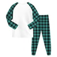 thumbnail image 5 of newwalpole Girls Christmas Pajamas Holiday Pjs for Kids Santa Long Sleeve Sleepwear Mint Green for Size 3-4 Years, 5 of 7