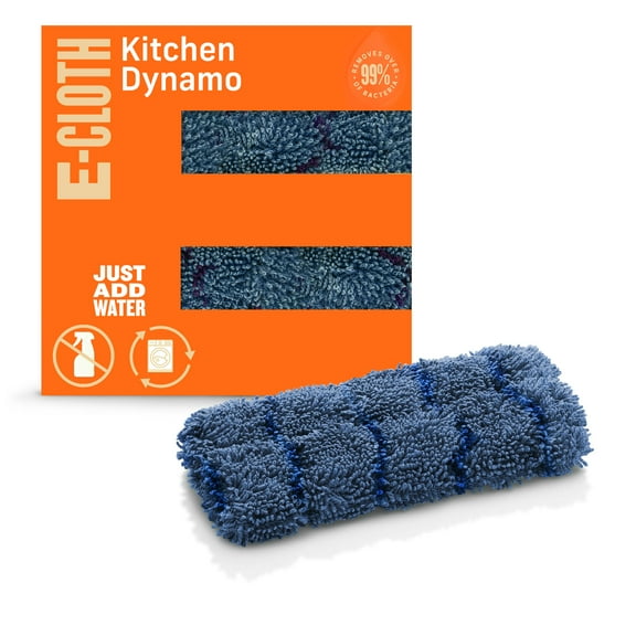 E-Cloth Microfiber Kitchen Dynamo Alternative to Smelly Disposable Sponges, Blue