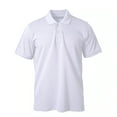 thumbnail image 3 of Men's 100 % Cotton Slim Polo Short Sleeve Shirt, White L, 1 Pack, 3 of 7
