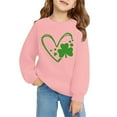 thumbnail image 4 of Mercatoo Toddler Girls Boys St. 𝐏atrick's Day Sweatshirt Cloverss Pullover Shirts Kids Crewneck Long Sleeve Sweater Tops Clothes, 4 of 6
