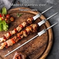 thumbnail image 3 of Brochettes, Brochettes Plates en Acier Inoxydable 9 Pcs pour Crevettes, 3 of 7