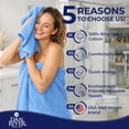 thumbnail image 4 of Dan River 8 Piece Towel Set Soft Quick Drying Cotton Bath Towel For Gym, Spa and Bathroom - Medium Blue, 4 of 11