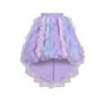 thumbnail image 5 of Girls Halter Dress Purple Pleated Tiered Sequin Pageant Hi-lo Hollow Back 10 Years, 5 of 5