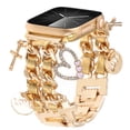 thumbnail image 4 of Elegante correa de reloj REALSIGN de metal para Apple de 38 mm con colgantes, 4 of 8