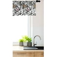 thumbnail image 3 of Ambesonne Butterfly Window Valance, Summer Season Animal, 42" x 12", Pale Pink Orange Black, 3 of 3