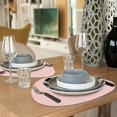 thumbnail image 2 of SHIQI-Silicone Placemats, Non Slip Placemats for Dining Table Set of 6, Waterproof Table Mats Easy to Clean Heat-Resistant Silicone Mat for Kitchen Countertop, Dining Room, Pink, 2 of 4