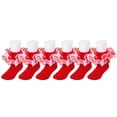 thumbnail image 5 of Ruffle Socks for Girls,Big Ruffle Ankle Socks Baby Kids Cotton Double Lace Turn Sock for Girls Cute Socks for Dance Daily, 5 of 5