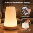 thumbnail image 4 of DAYBETTER Night Light,Dimmable Lamp,5 Brightness and 13 RGBW Colors,Touch and Remote Control,Portable Table Bedside Lamp,Rechargeable LED Lamp for Baby Nursery Bathroom/Living Room/Nightstand/Bedroom, 4 of 7