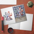 thumbnail image 3 of Patriotic American Shorthair 4th of July Independence Paws 5x7in Folded Greeting Card Cat Lover Kitten Owner Gifts Single Note Card with Envelope - 02010, 3 of 5