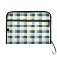 thumbnail image 7 of Accordion File Organizer with Zip Closure 13 Pockets Expanding File Folder Letter A4 Paper Document Organizer for Home Office Blue and Yellow Gingham, 7 of 7