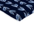 thumbnail image 2 of Jordan Manufacturing 43" x 20" Vineyard Indigo Navy Leaves Rectangular Outdoor Chair Cushion with Ties and Hanger Loop, 2 of 11