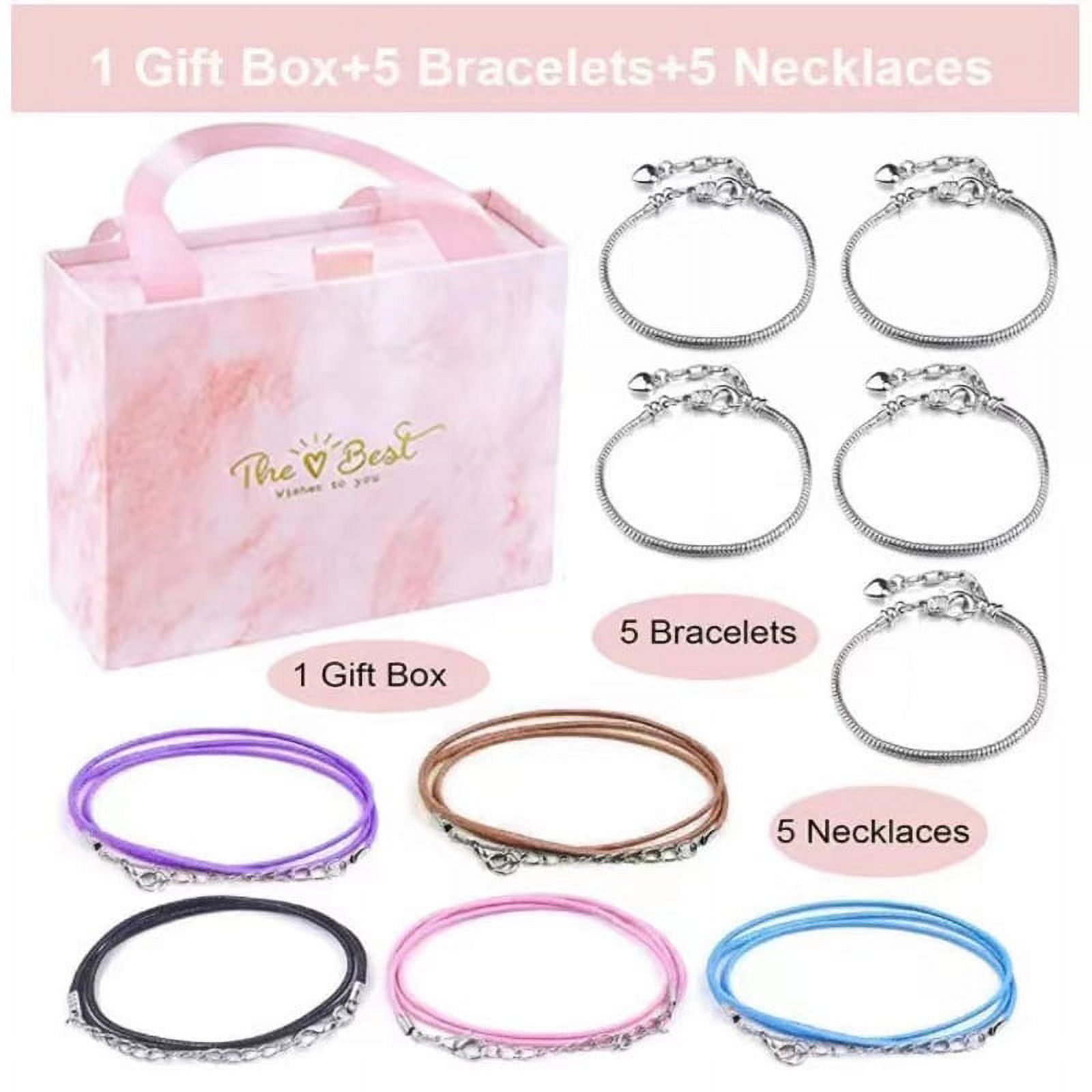 Charm Bracelet Making Kit for Girls, Kids' Jewelry Making Kits Jewelry Making Charms Bracelet Making Set with Bracelet Beads, Jewelry Charms and DIY Crafts with Gift Box 93 Pieces - image 3 of 5