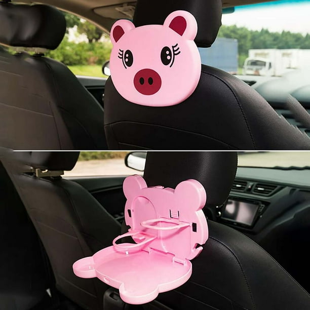 Xihbxyly Portavasos Plegable, Mesa Multifunción para Asiento de Coche, Diseño Compacto, Fácil Instalación, Uso Versátil, Práctico Portavasos, Accesorio Interior, Apto para Cualquier Vehículo, Materia